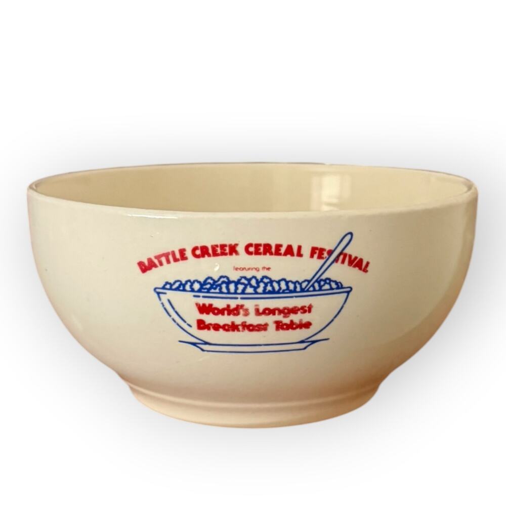 VTG Battle Creek Michigan Cereal Festival Bowl World's Longest Breakfast Table